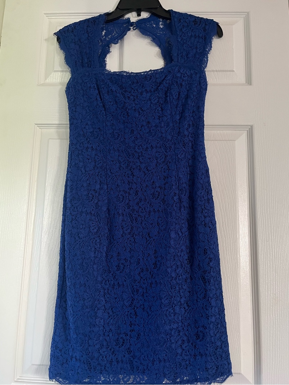 Adrianna Papell Dress with Lace color  Blue size 2